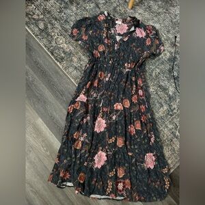 Knox Rose Pink, Rust and Blue Floral Dress